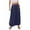 Navy, variant on Womens Skirt Solid Color Elastic Waist Long Skirt with Pockets Casual Loose Fit Skirt Army Green L