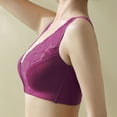 thumbnail image 6 of VerPetridure Bras for Women No Underwire Women Bras Plus Size Front Buckle Lace Comfortable Breathable Anti-exhaust Base Solid Non-Steel Ring Back Underwear, 6 of 7