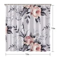 thumbnail image 5 of Waterproof Pink White Peony Flower Blossom Shower Curtain 72x72 Inch Boho Style Polyester Unique Shower Curtain for Bathroom Hotel Home Decor with 12 Plastic Hooks, 5 of 5