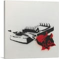 thumbnail image 1 of ARTCANVAS Rose in Mouse Trap Canvas Art Print by Banksy - Size: 12" x 12" (0.75" Deep), 1 of 9
