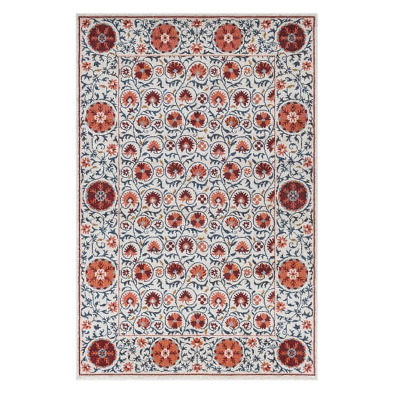 Surya Anika Scrolled Floral Indoor Area Rug