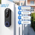 thumbnail image 2 of Wireless doorbell – Doorbells with camera – Wireless doorbell with camera for family – Secure smart video doorbell with HD night vision and remote intercom function – Reliable home security –, 2 of 6