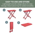 thumbnail image 5 of Convenience Concepts Designs2Go Folding Tray Table, Coral, 5 of 6