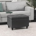 thumbnail image 7 of Ottoman with Storage 24'' Storage Ottomans Linen Fabric Ottoman Footstools Small Upholstered Foot Rest Stool for Couch, Living Room, Bedroom, Entrance Shoe  Dark Grey, 7 of 7