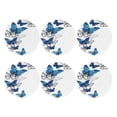 thumbnail image 2 of Bingfone Vintage Blue Flying Butterflies Leather Drinks Coasters With Set Of 6,Suitable For Home Kitchen,Coffee Cup Coasters Home Gift, 2 of 9