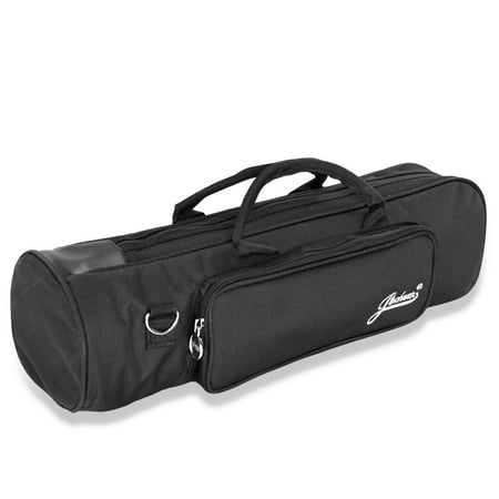 Senior Trumpet Gig Bag Case Durable Soft Nylon Padded Portable Instrument Accessory with Double Zippers and Adjustable Shoulder Strap in