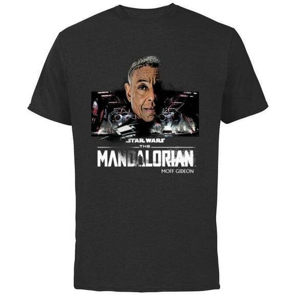 Star Wars The Mandalorian Season 3 Moff Gideon Distressed - Short Sleeve Cotton T-Shirt for Adults - Customized-Black