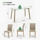 thumbnail image 4 of Juego De Comedor Con 4 Sillas Tapizadas Mesa Rectangular De Vidrio Estilo Compacto Kingshouse beige, 4 of 8