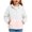 White -AA01, variant on Dwellite Girls Zip Up Hooded Jacket Lightweight Casual Summer Color Block Sun Jackets with Pockets 5-15 Years Light Blue 170