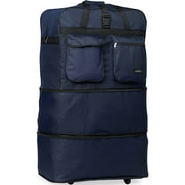 40" Rolling Wheeled Duffle/duffel Bag/spinner Suitcase Luggage Expandable (Navy)