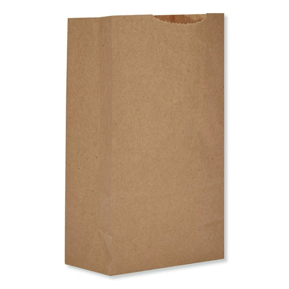 Ross & Wallace Paper Products 130302500PK/BL 4.13 in. x 2.63 in. x 7.88 in. #2 Size Extra-Heavy-Duty Grocery Paper Bags - Kraft (500/Bundle)