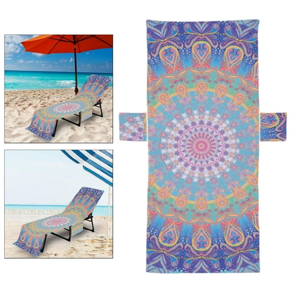 Funda para silla de playa, toalla, funda para tumbona, cómoda funda a rayas con bolsillo B