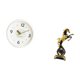 thumbnail image 5 of Reloj de pared moderno con figura de caballo, colección de estatuas, redondo, sin , silencioso, números , adorno decorativo de mesa para, 5 of 8