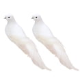 thumbnail image 1 of 2 piezas adorables pájaros decorativos de banquete de boda pastoral con clips de bricolaje (blanco), 1 of 6