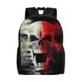 thumbnail image 1 of Disketp Red And White Screaming Demon Skull Mochila Unisex de Apertura Lateral Completa, Mochila para Laptop para Escuela, Trabajo y Viajes, 1 of 8