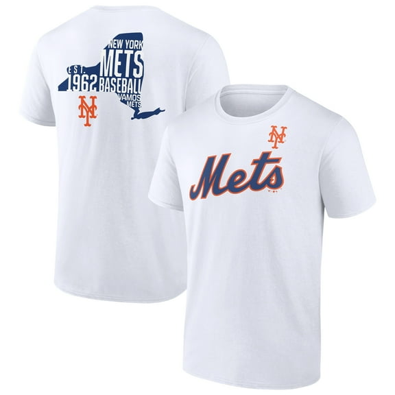 Men's White New York T-Shirt, Mets Team Hot Shot Shirt