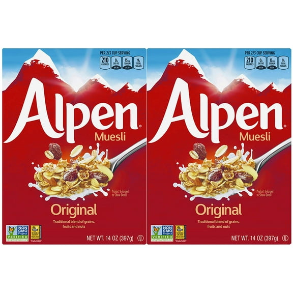 Alpen All Natural Muesli STF9 Cereal Original -- 14 oz (Pack of 2)
