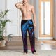 thumbnail image 2 of Fotbe Futuristic Purple Panther Pantalones de Pijama para Hombre, Pantalones de Dormir, Pantalones de Casa con Cintura Ajustable y Bolsillos-Large, 2 of 6