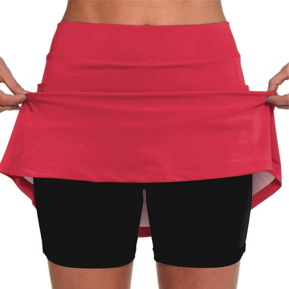 Seductiva Women's Shorts Women's Pocket Pants Solid Mid Waist Culottes Short Skirts Skinny Pants Womens Workout Shorts