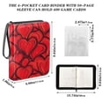thumbnail image 3 of ALAZA Red Hearts Valentain Pattern Trading Card Binder 4 Pocket Cards Collection Album 400 Folder Holder, 3 of 6