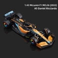 thumbnail image 2 of Bburago 1:43 McLaren F1 MCL36 #3 Daniel Ricciardo 2022 nuevo vehículo de lujo de aleación de Metal fundido a presión coches de carreras modelo de juguete regalo Fivean unisex, 2 of 2