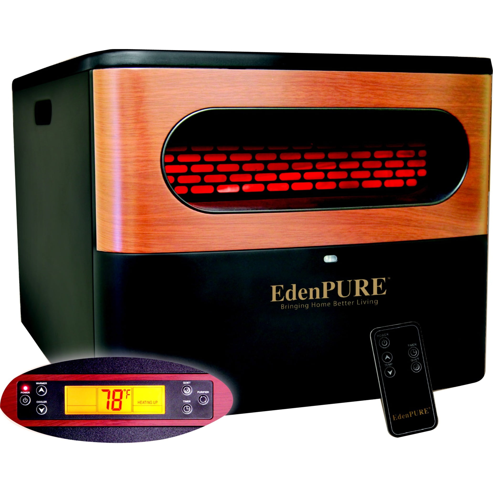 EdenPURE A5095 Gen2 Pure Infrared Heater, Black - Walmart.com