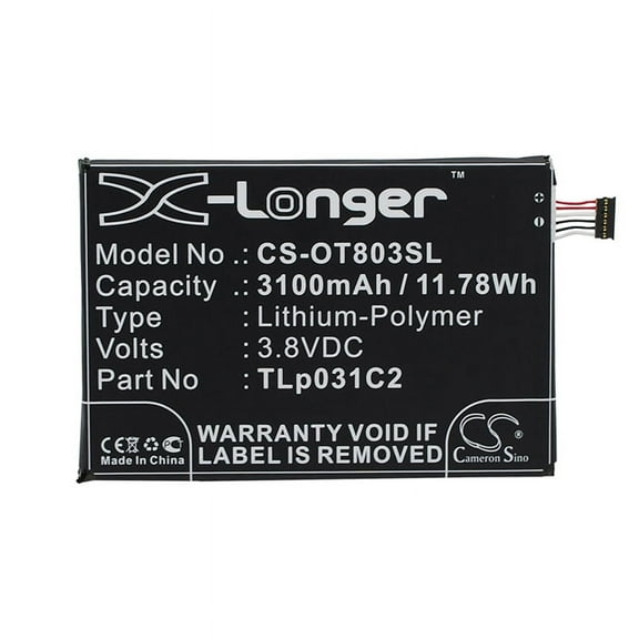 3100mAh TLP031C2 TLP031C1 Battery for Nura