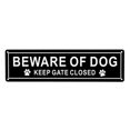 thumbnail image 3 of Beware of Dog Sign, Aluminum, Keep Gate Closed Sign, 3 of 5