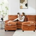 thumbnail image 4 of Homefun Chenille Modular U Shape Sectional Sofa With Chaise Lounge Storage Ottoman USB Phone Mount,Living Room, 4 of 10