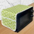 thumbnail image 1 of Abstract Microwave Oven Cover, Ethnic Ikat Style Illustration Ornamented as Drop Shaped Motifs Art, Water Resistant Organizer with Pockets for Kitchen, 36" x 12", Apple Green Grey White, by Ambesonne, 1 of 1