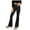 Black, variant on Zanarzt Baby Bell Bottoms Girls Flare Leggings High Waist Bell Bottoms Yoga Pants for Kids Girls Athletic Leggings Pink,4-5 Years
