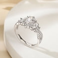 thumbnail image 3 of Eclet Jewels 14K White Gold Plated Engagement Rings - 2 Ct Marquise Cut Lab Created Simulated Diamond - Engagement Surprise Diamond Rings for Women's - Multi-Row Wedding Diamond Rings for Women's, 3 of 10
