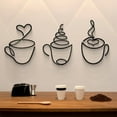 thumbnail image 5 of PEIBang 3 Piece Metal Cups Wall Decoration,Art Wall Decals Decorative Wall Stickers for Kitchen Home Decorations, 5 of 6