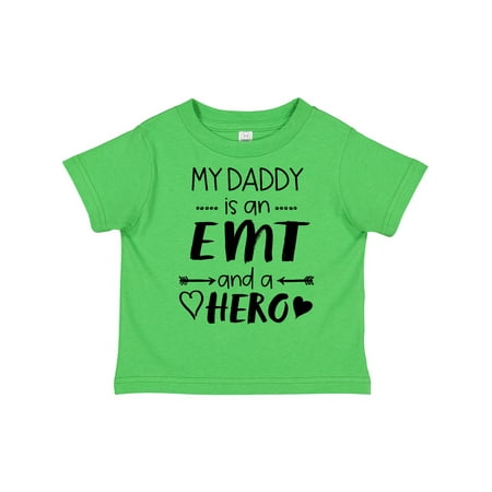 

Inktastic My Daddy is an EMT and a Hero Gift Toddler Boy or Toddler Girl T-Shirt