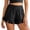 Black, variant on Womens Pants Straight Leg Slacks High Waist Summer Shorts For Flowy Ruffle Loose Fit Bottoms Elastic Waistband Simple Bottoms Red 2Xl