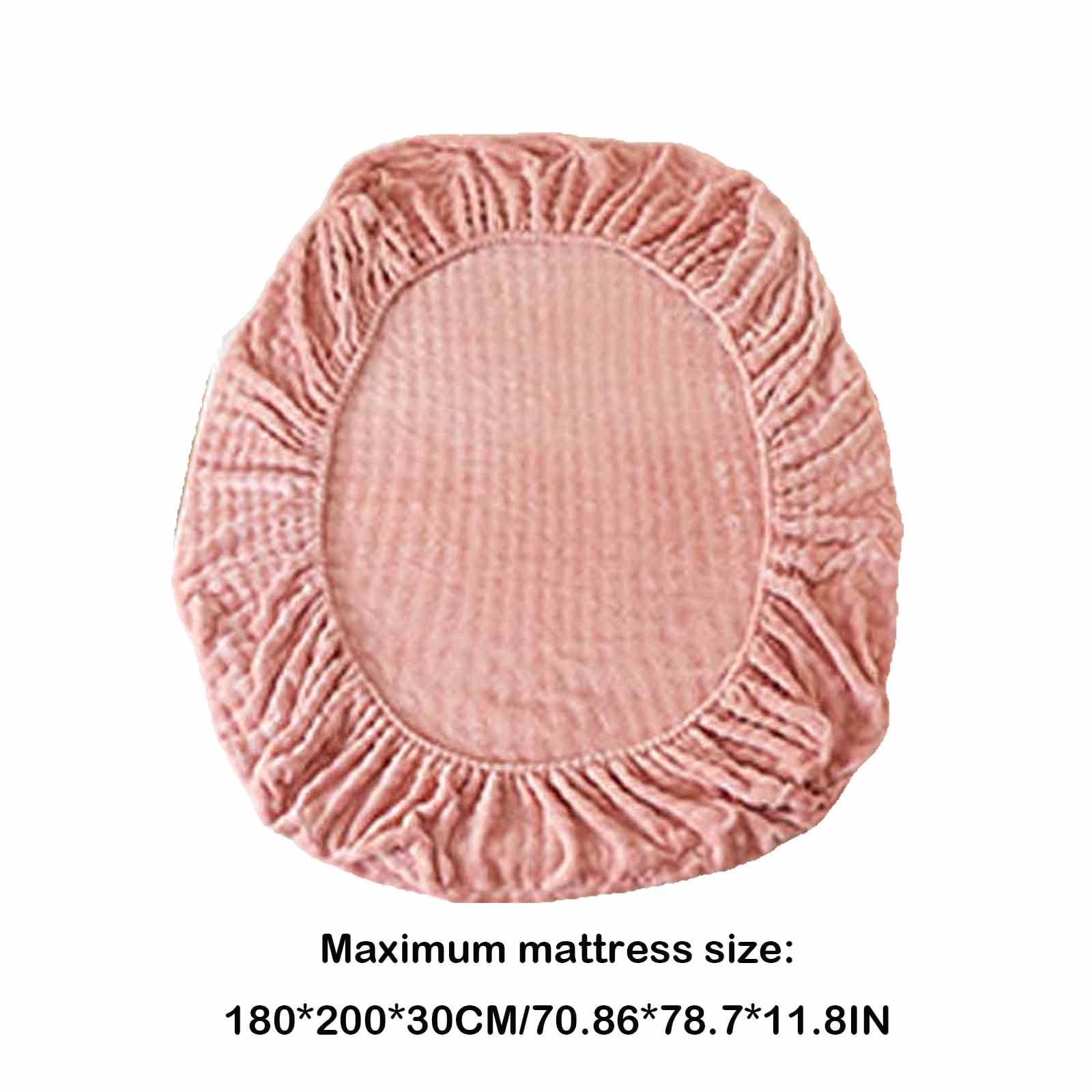Hmgxay Rabbit Plush Bed Spread, Fitted Rabbit Flannel Mattress Cover, Thickened Coral Velvet Bed Hat, Cozy Winter Bedsheet Protector(70.9x78.7 Inches)