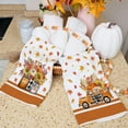 thumbnail image 4 of Fall Kitchen Towels for Fall Decor,Orange Pumpkin Truck Maple Leaves Autumn Dish Towels 18x26 Inch Set of 2,Farmhouse Home Thanksgiving Harvest Vintage Decorations, 4 of 6