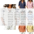 thumbnail image 5 of zbxnLI Plus Size Women Cotton Linen Shirts Short Sleeve Shirt V Neck Tops Casual Beach Vacation Summer Blouse, 5 of 5