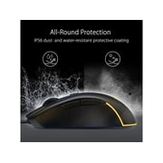 ASUS TUF Gaming M3 Gen II is an ultralight 59-gram wired gaming mouse with IP56 dust and water resistance, ASUS Antibacterial Guard, an 8000 dpi sensor, 60-million-click lifespan switches, PTFE mouse