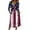 Navy, variant on Women's Independence Day 250 Years Anniversary Patriotic Dress 3/4 Sleeve Button Neck Printed Midi Dress Loose Fit Soft Fabric Casual Comfortable Everyday Wear USA Flag Summer Dress Red M