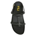 thumbnail image 5 of FSJ Women Split Round Toe Platform Thong Sandals T Strap Buckled Platforms Summer Beach Holiday Daily Shoes Size 4 Black, 5 of 6