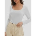 thumbnail image 3 of Womens Long Sleeve Shirts Crop Tops Going Out Basics Tees Clothes, 3 of 6