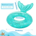 thumbnail image 4 of MoKo 2 Pack Mermaid Tail Pool Float, Inflatable Swimming Ring Floaties Tubes, Rose Gold & Blue, 4 of 8