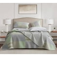 thumbnail image 2 of Chezmoi Collection 3-Piece Boho Chic Plaid Balanced Stripe Patchwork Cotton Quilt Reversible Lightweight Bedspread Set, King Size, 2 of 7