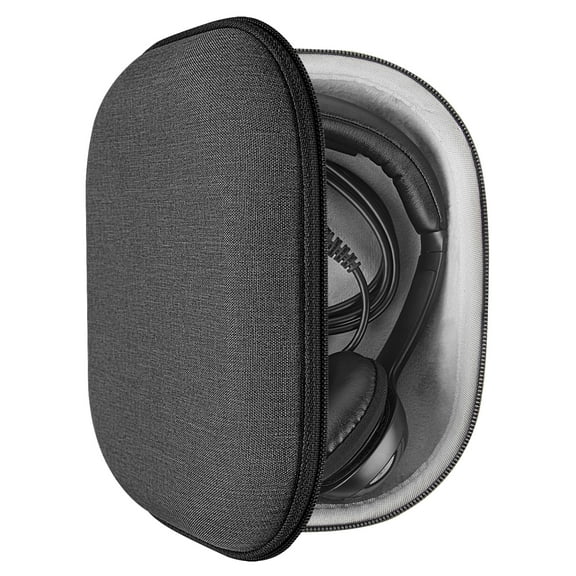 Geekria Shield Headphones Case Compatible with Logitech H820e, H650e, H600, H570e, H151, H370, Replacement Hard Shell Travel Carrying Bag with Cable Storage (Black)