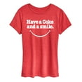 thumbnail image 3 of Coca-Cola - Coke And A Smile Mouth - Ladies Short Sleeve Graphic T-Shirt, 3 of 5