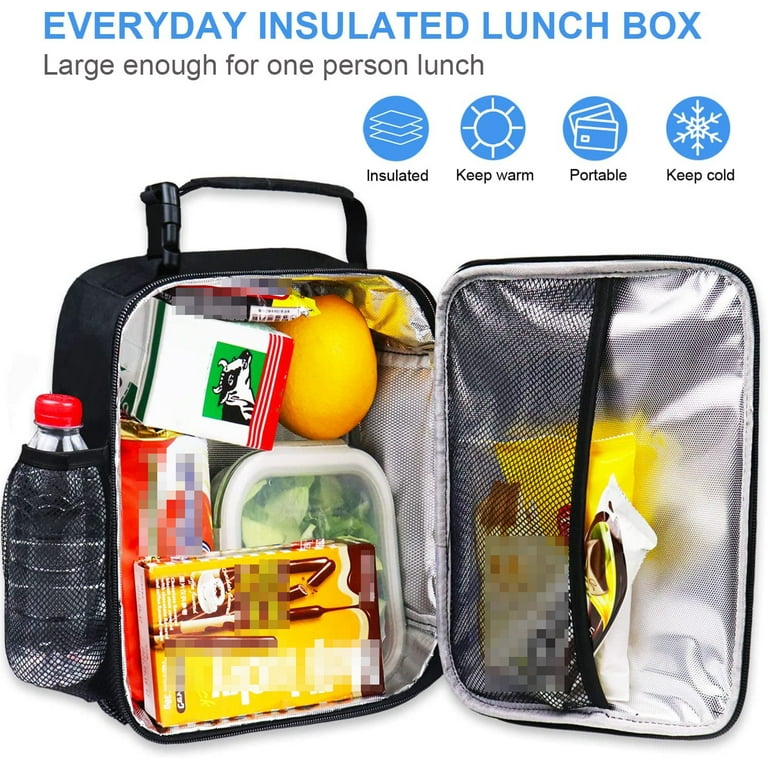 Kids Boys School Lunchbox Insulated 3D Lunch Bag Drink Water Bottle Set  Cool Bag
