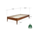 thumbnail image 5 of Keelin 15" Twin Platform Bed Frame, Modern, Solid Wood Bed, Dark Choco, 5 of 16