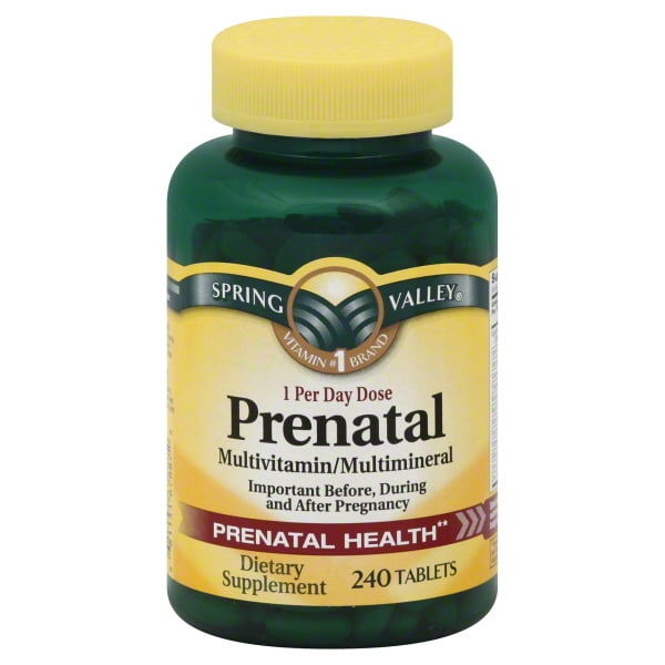 Spring Valley Prenatal Multivitamin/Multimineral & Folic Acid Tablets