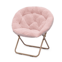 Bezt Pink Folding Comfy Cozy Faux Fur Outdoor Lounge Chair - Set of 1